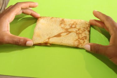 pliage crêpe carré pavé