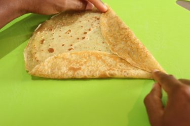 pliage crêpe triangle