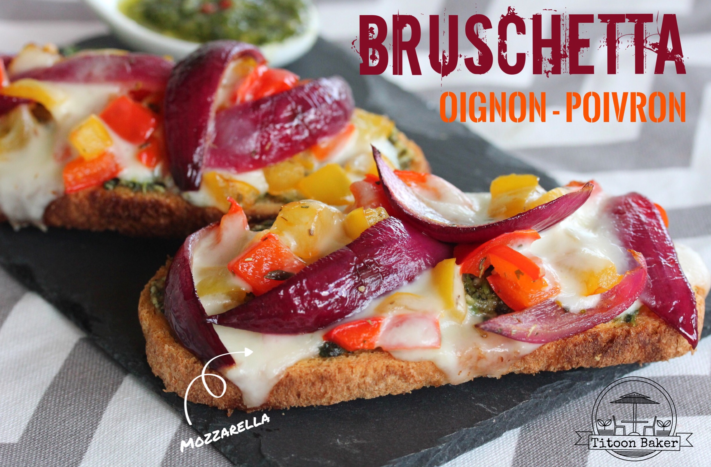 bruschetta oignon poivron Martinique