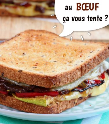 Recette du CROQUE-MONSIEUR bœuf et légumes grillés, by Tatie Maryse
