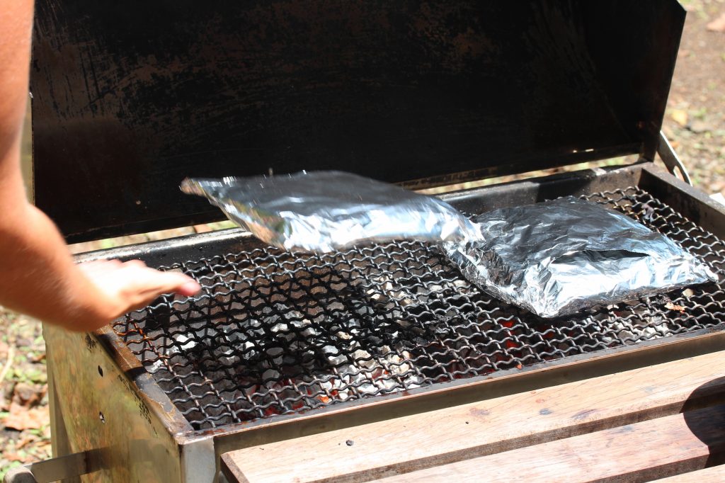 papillote d'ananas au barbecue BBQ antillais