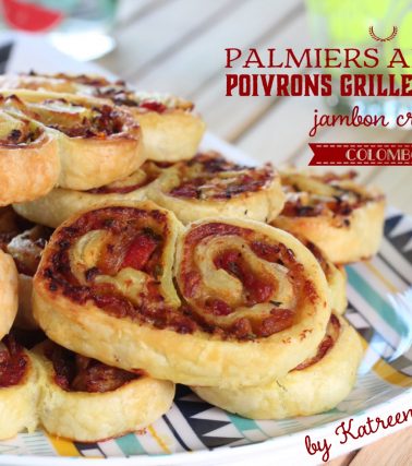 🎥 Recette des PALMIERS apéritifs aux POIVRONS grillés et COLOMBO, by Katreen