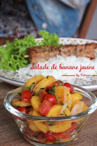 salade de banane jaune légumes antillais