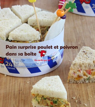 Recette PAIN SURPRISE poulet fumé et poivron by Tatie Maryse