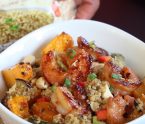 salade de quinoa, légumes et crevettes