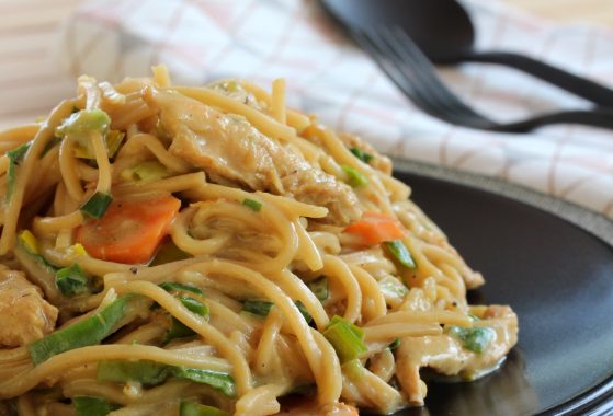 nouilles poulet sauce coco colombo