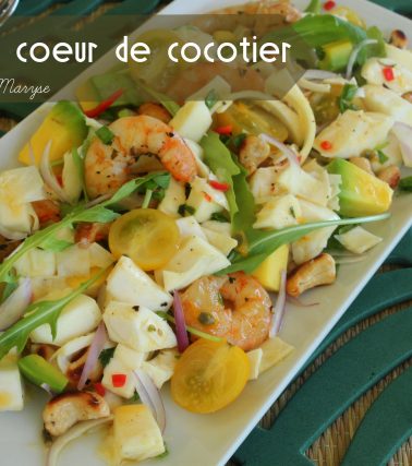 Recette de la SALADE de COEUR de COCOTIER - by Tatie Maryse
