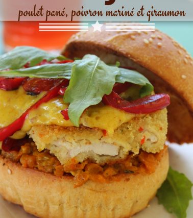 Recette de BURGER au POULET, poivron et giraumon - by Tatie Maryse