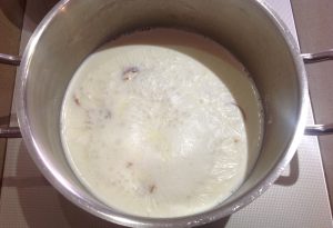 riz au lait au macis, ananas et chocolat