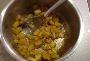 riz au lait au macis, ananas et chocolat