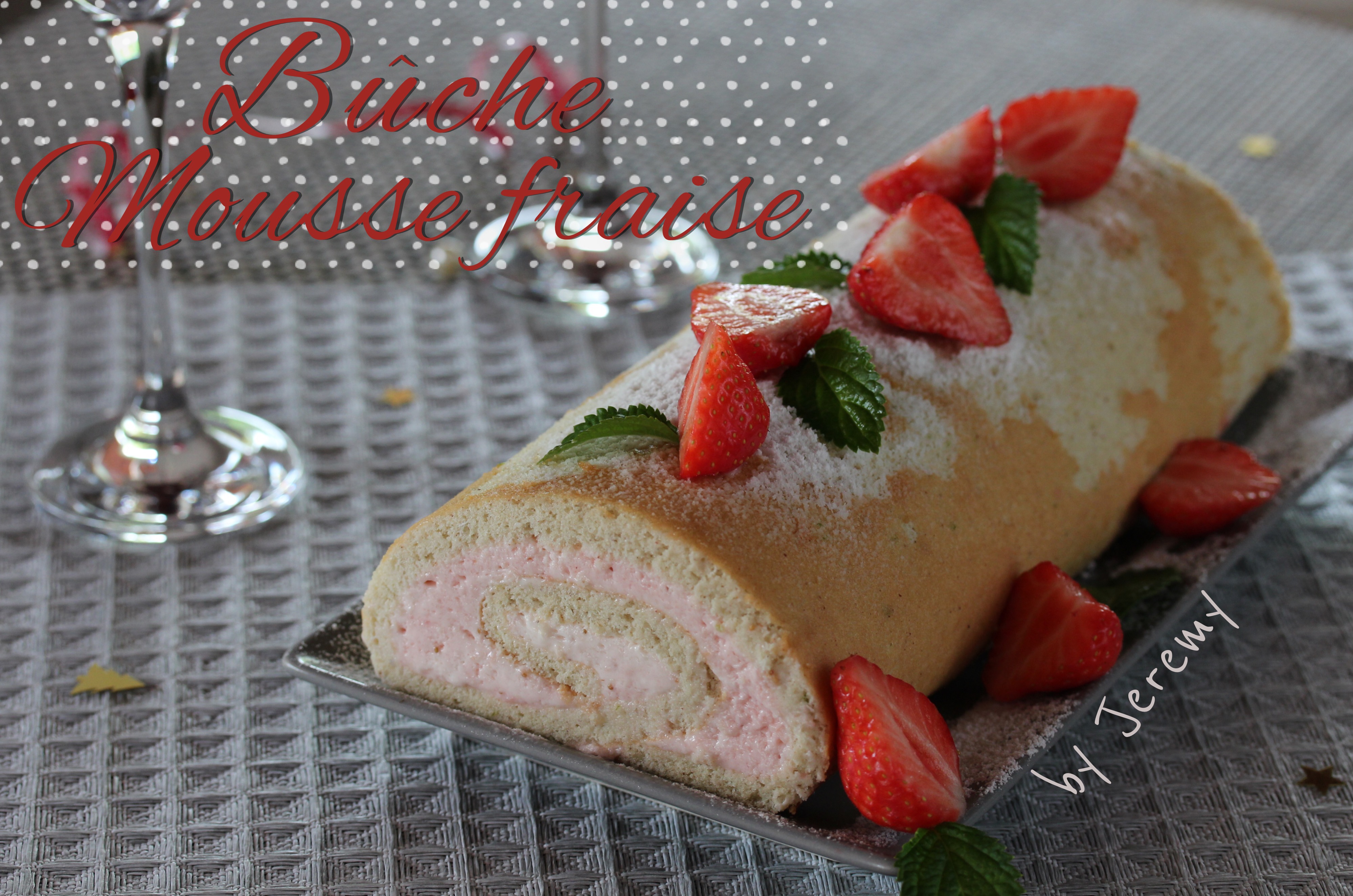 buche mousse fraise 