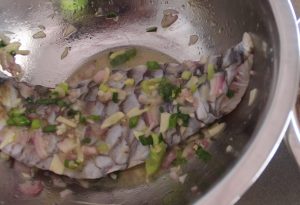 Papillote de poisson et tagliatelles de légumes