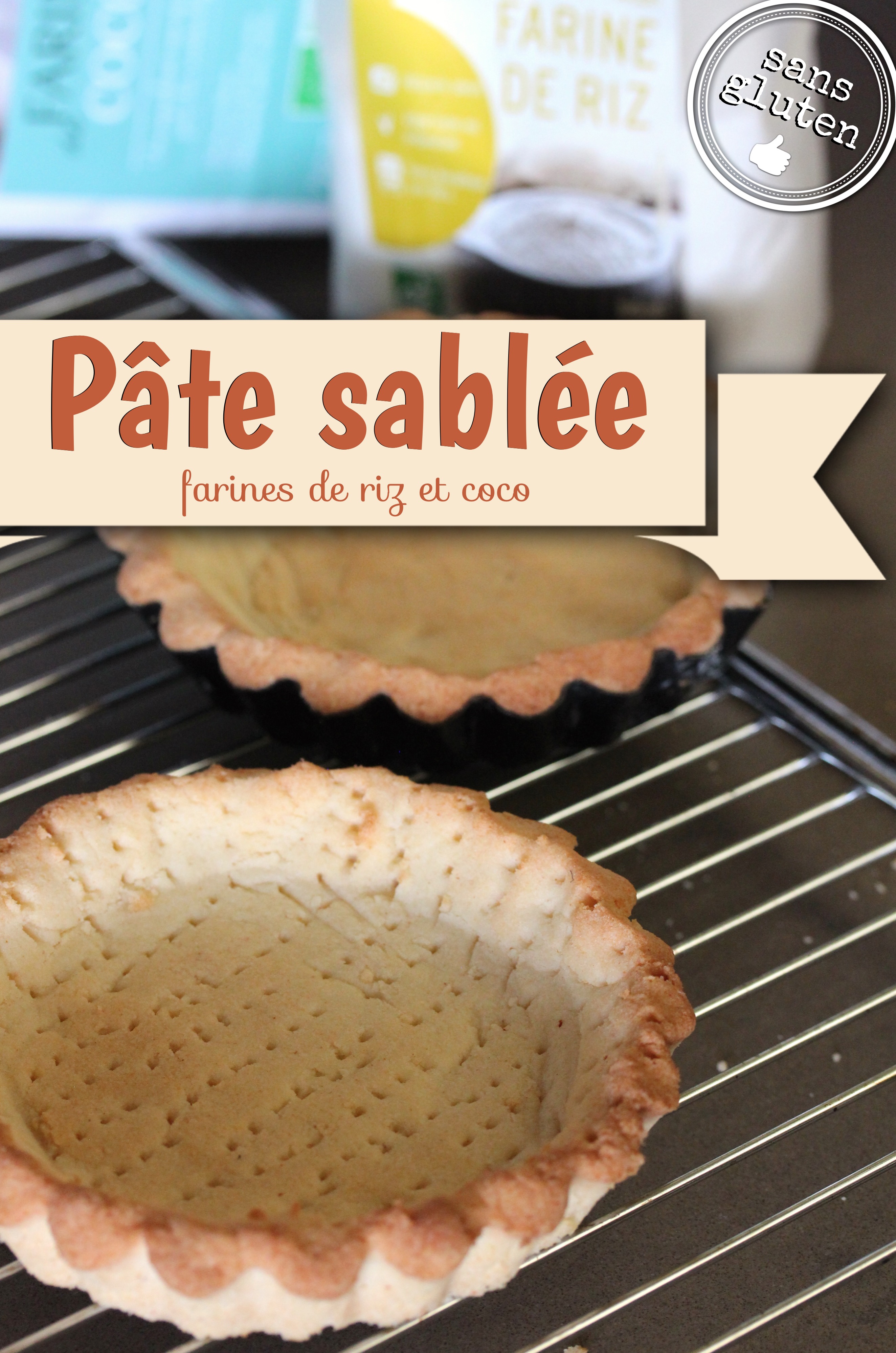 pâte sablée sans gluten riz coco