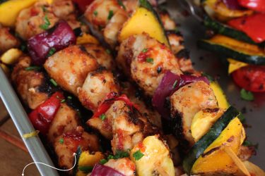 brochette de poulets sauce bbq-rhum vieux antillaise