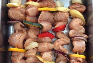 brochettes de filets de poulet antillais