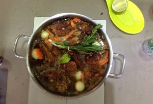 Fricassée de coq à la bière