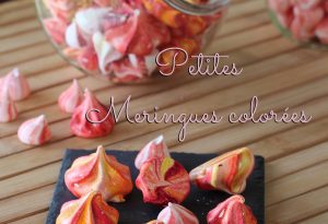 Petites meringues colorées