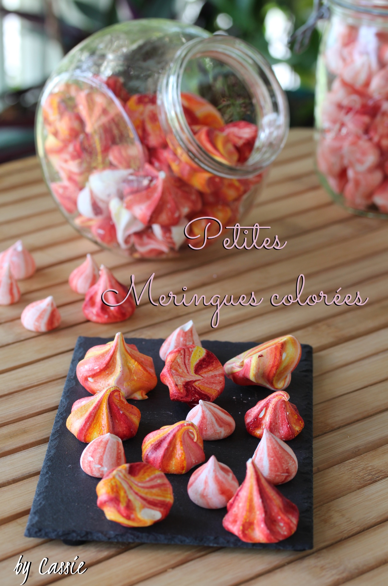 Petites meringues colorées