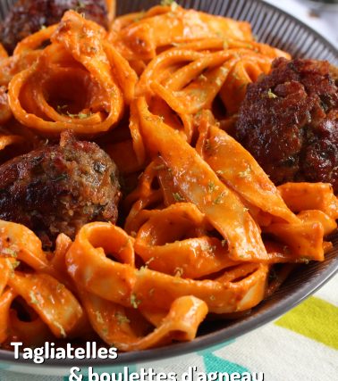 Recette des Tagliatelles PANZANI aux boulettes d'agneau, by Tatie Maryse