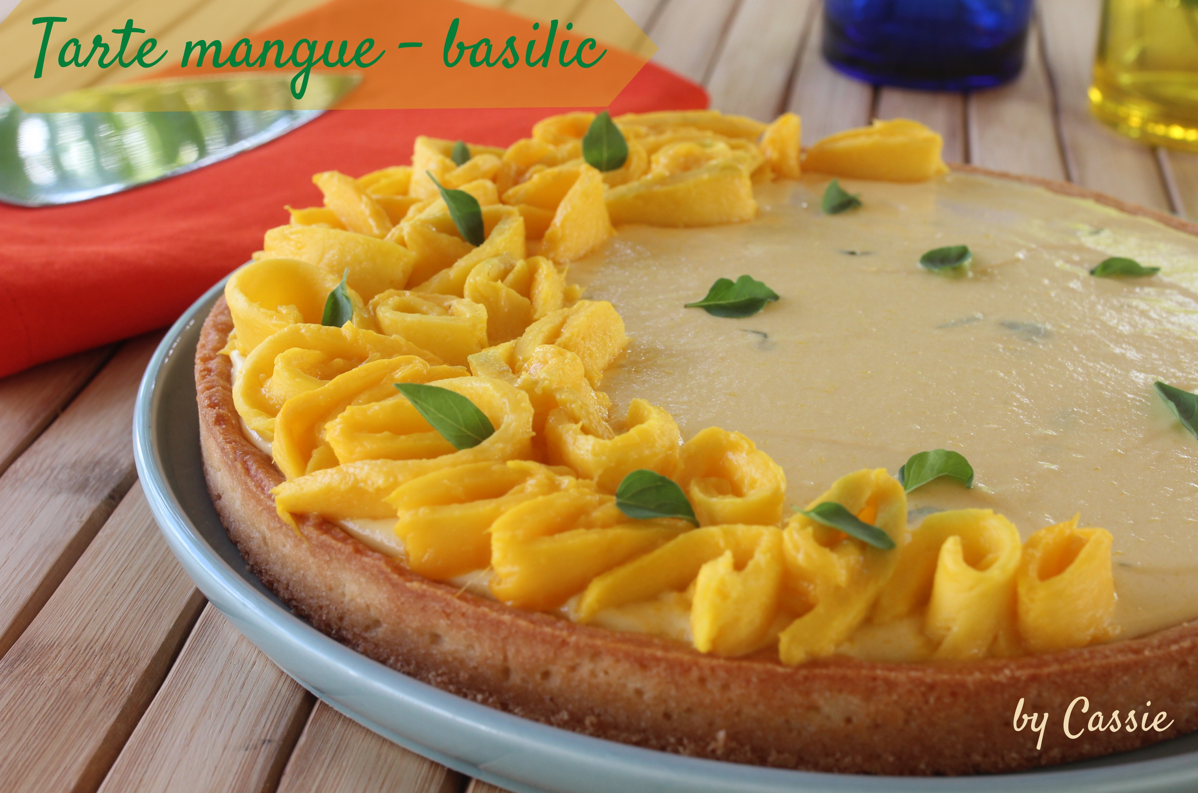 Tarte mangue-basilic