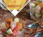 Verrine de marlin fumé et banane frite