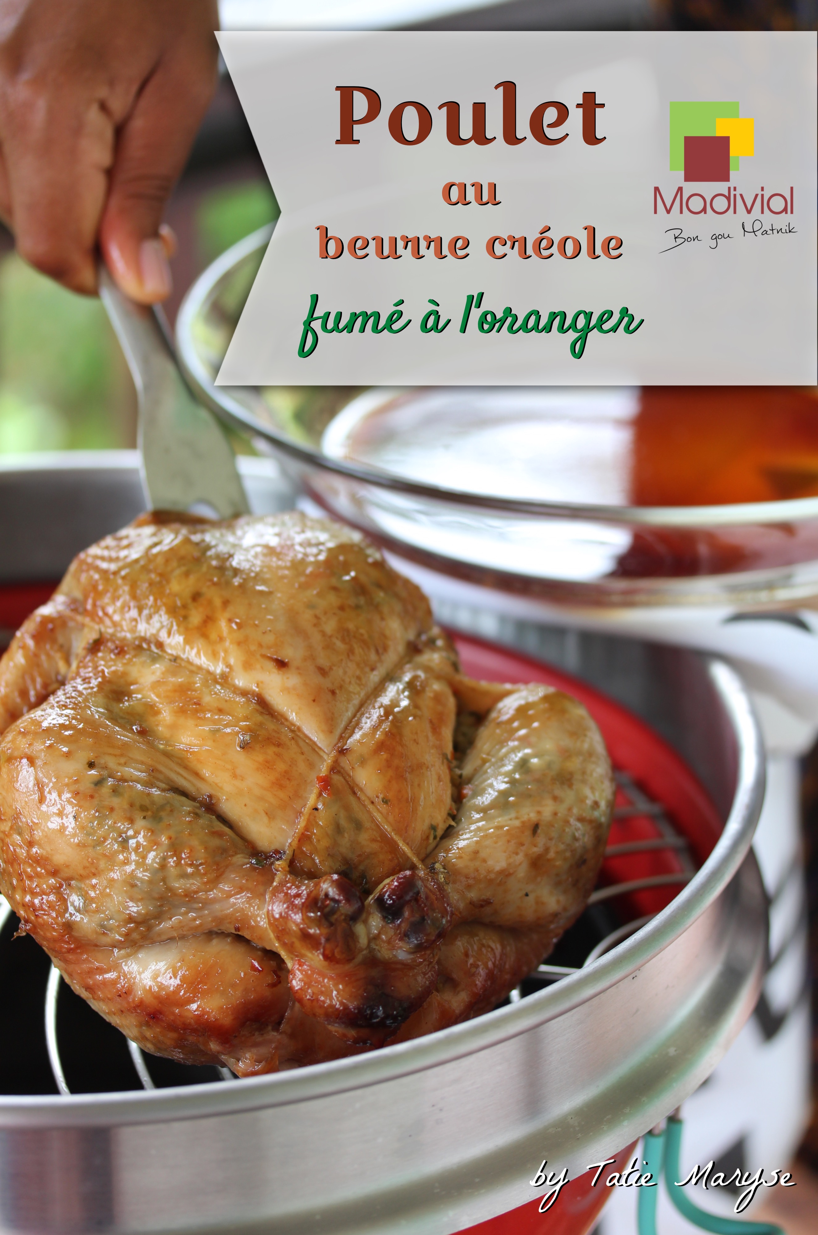 poulet au beurre créole fumé à l'oranger