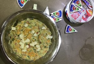 Gaufres au fromage légumes et lardons