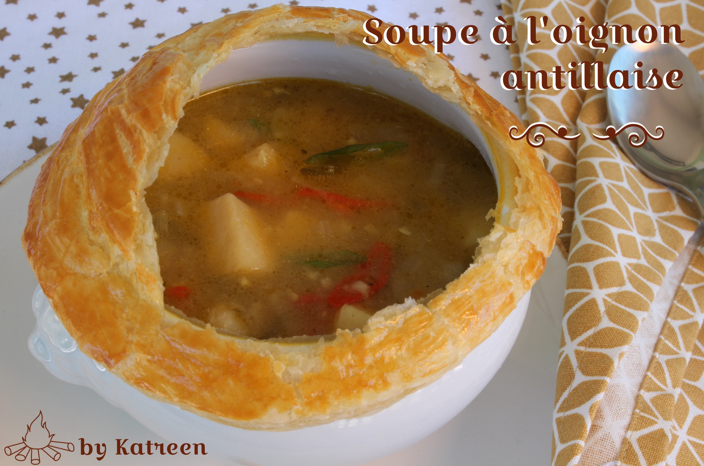 soupe à l'oignon antillaise lutée