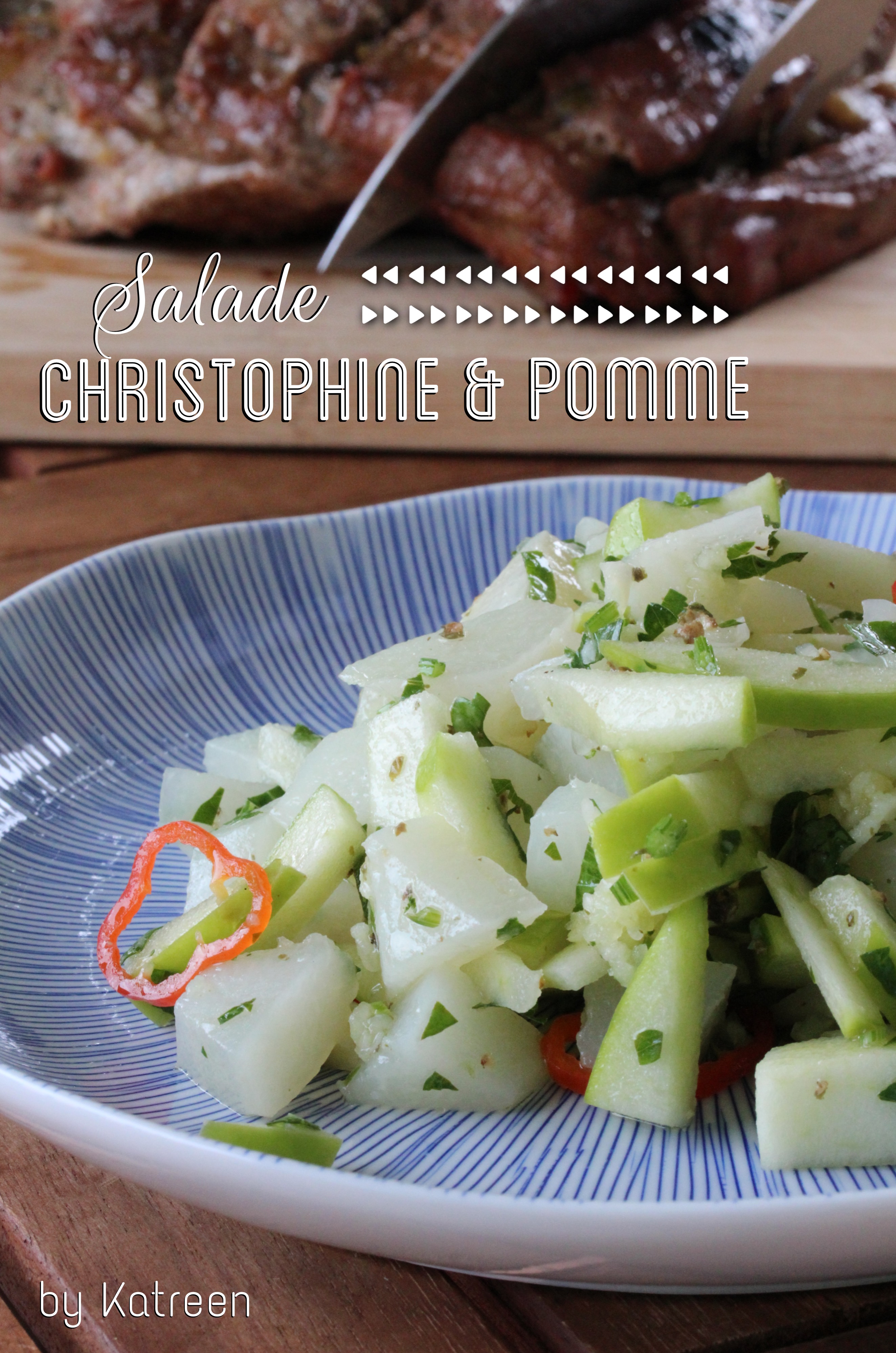salade christophine pomme antillaise