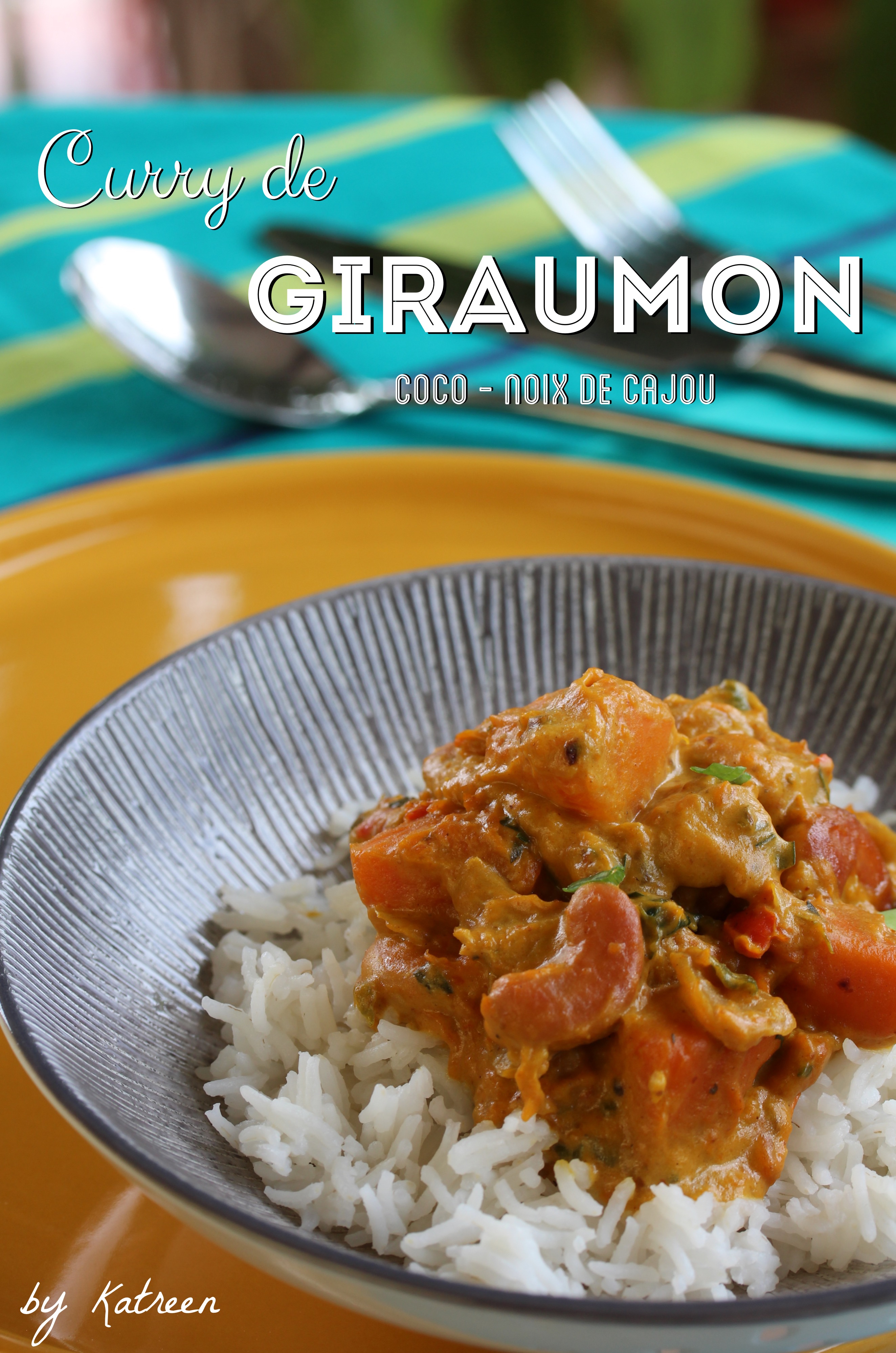 curry de giraumon coco cajou