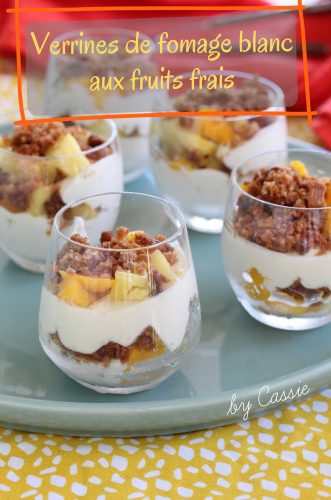 Verrines de fromage blanc aux fruits frais