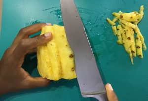 ananas rôti au shrubb Martinique