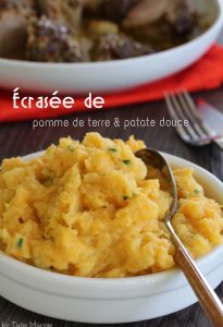 Ecrasée de pomme de terre patate douce légumes antillais