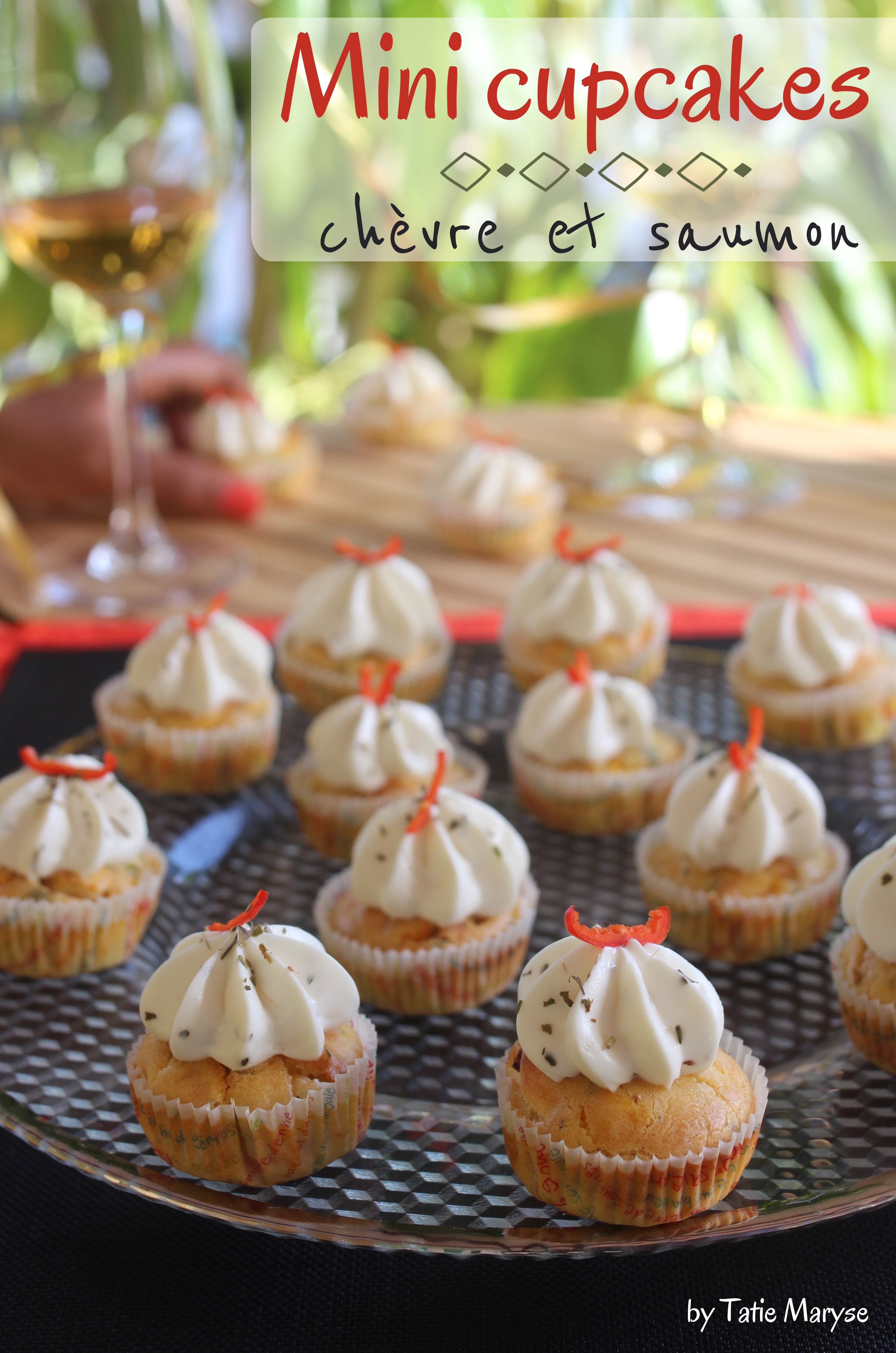 mini Cupcakes chèvre saumon antillais 