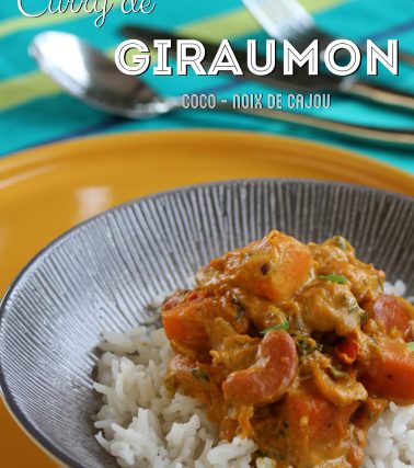 Recette du CURRY de GIRAUMON, coco, cajou, selon Katreen
