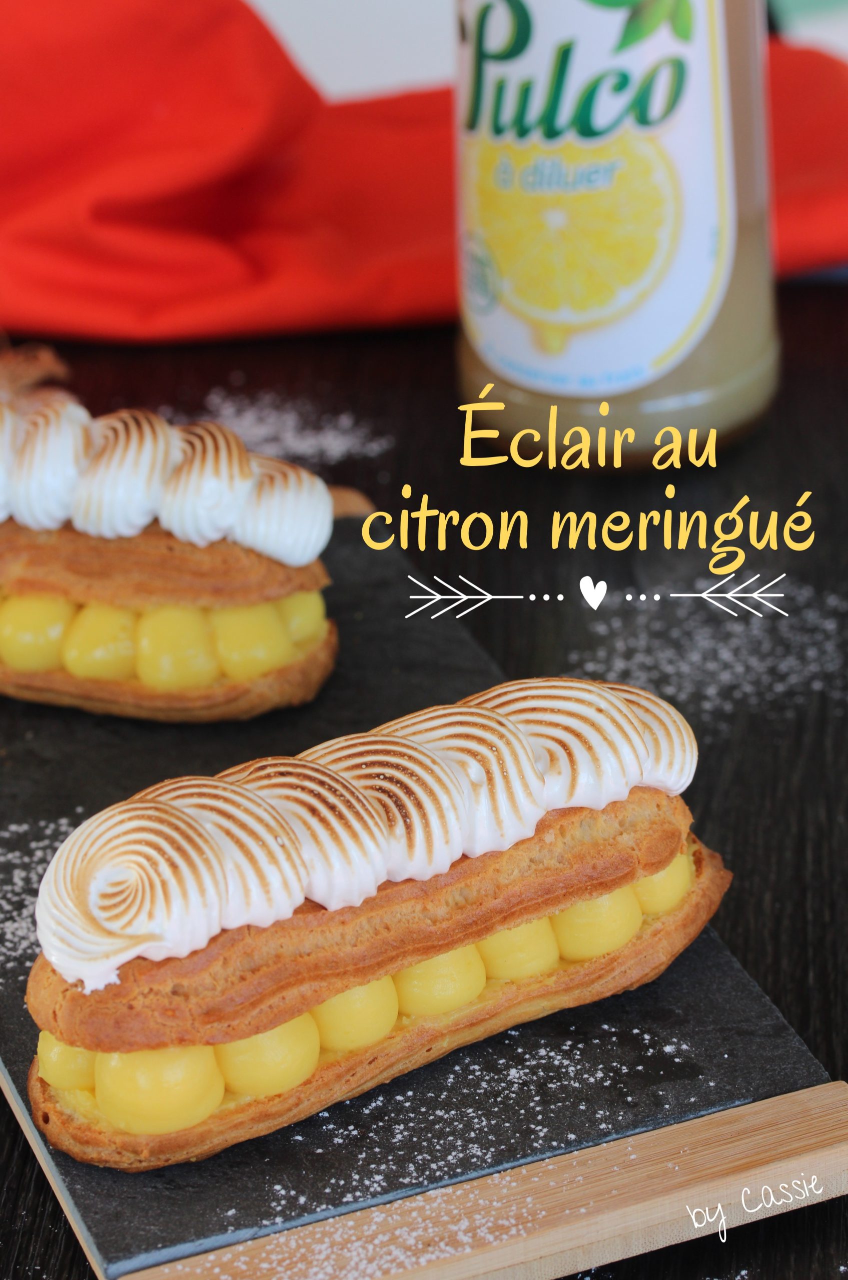 Éclair au citron meringué