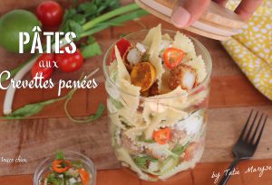 pâtes aux crevettes panées sauce chien
