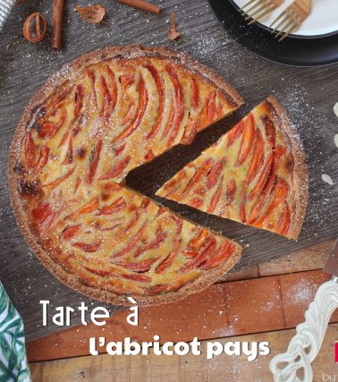 Recette de la TARTE à l'ABRICOT PAYS Régilait- Tatie Maryse