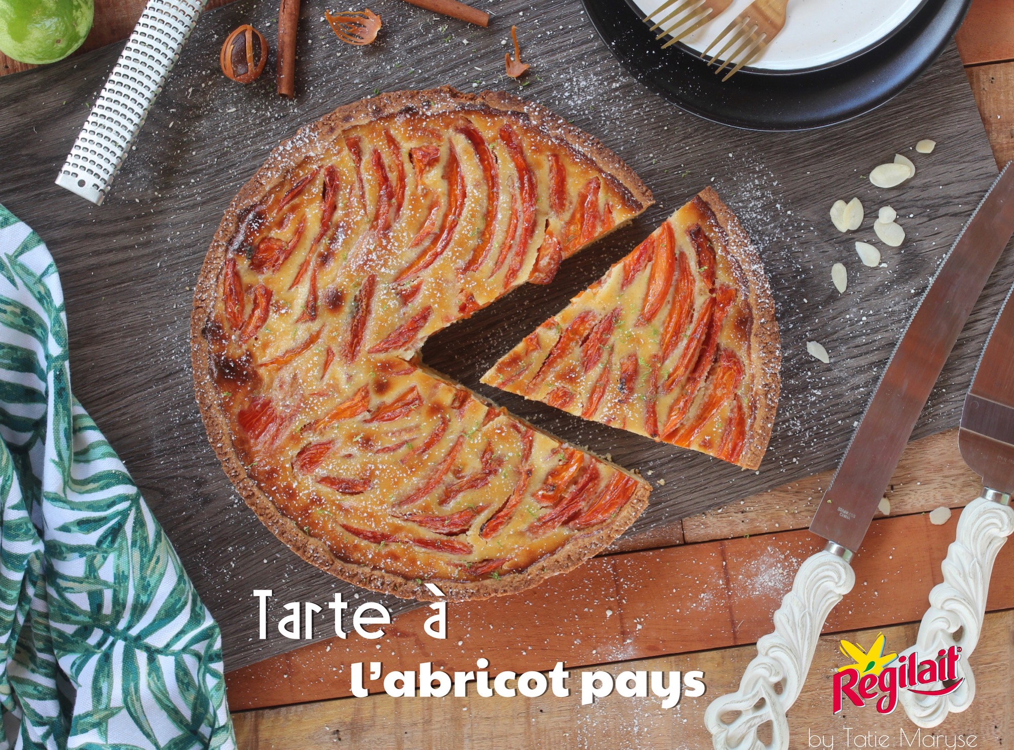 tarte à l'abricot pays Régilait