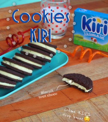 Recette des COOKIES chocolat-vanille Kiri, by Tatie Maryse