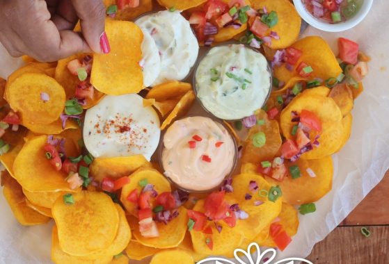 nachos de patate douce créole