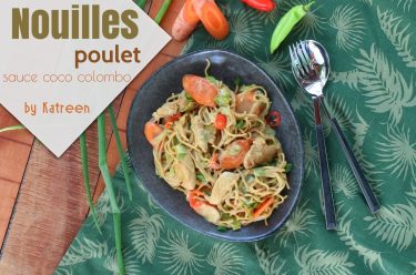 Nouilles poulet sauce coco colombo