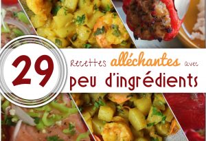 29 recettes avec peu d'ingrédients