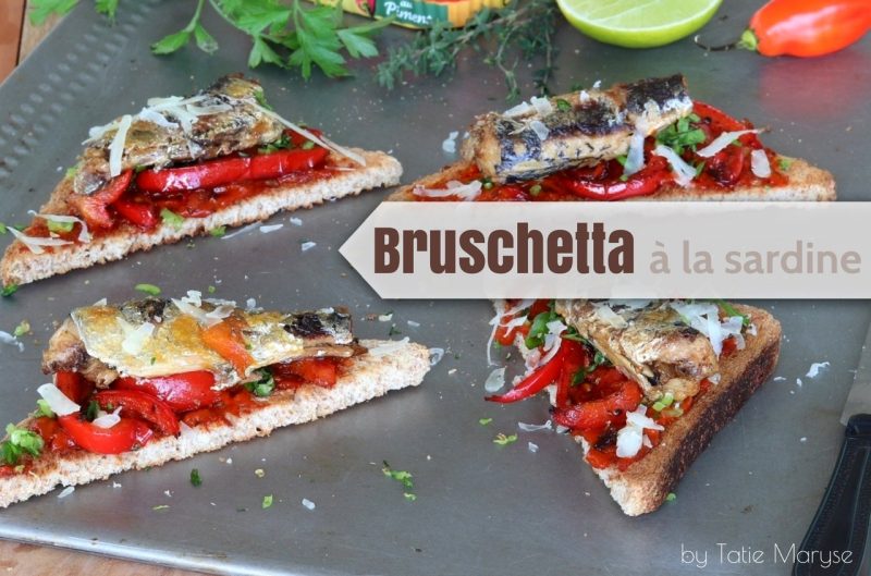 Une recette simple et gourmande de sardine la bruschetta à la sardine