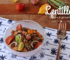 Salade de lentilles lardons giraumon