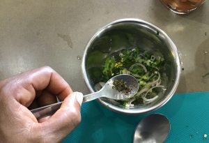 Salade de lentilles lardons giraumon