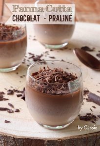 Panna cotta chocolat praliné