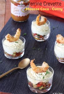 verrine crevette mousse coco curry