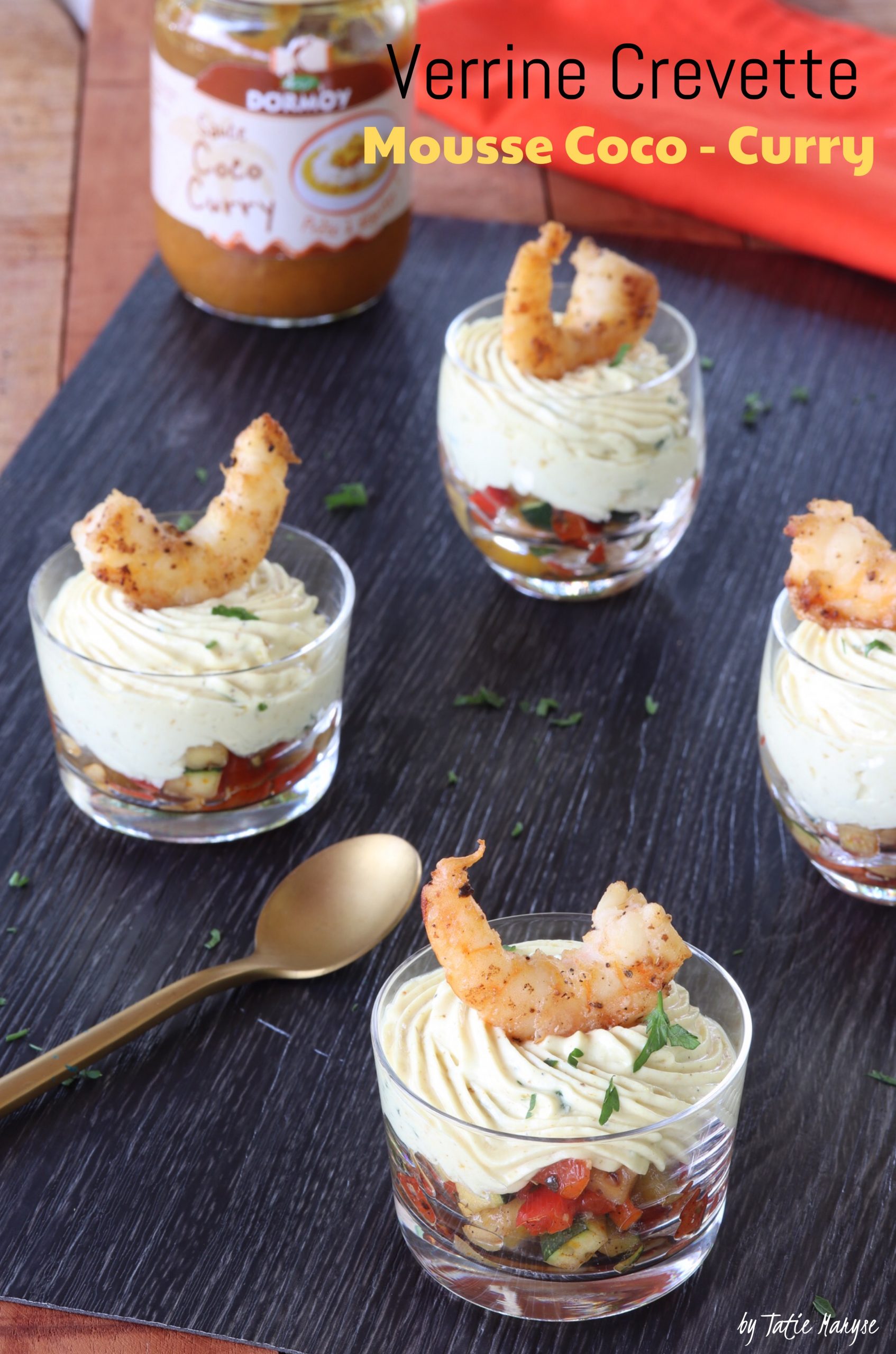 verrine crevette mousse coco curry