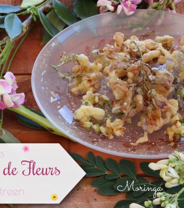 Recette des BEIGNETS de FLEURS de glycéria et moringa